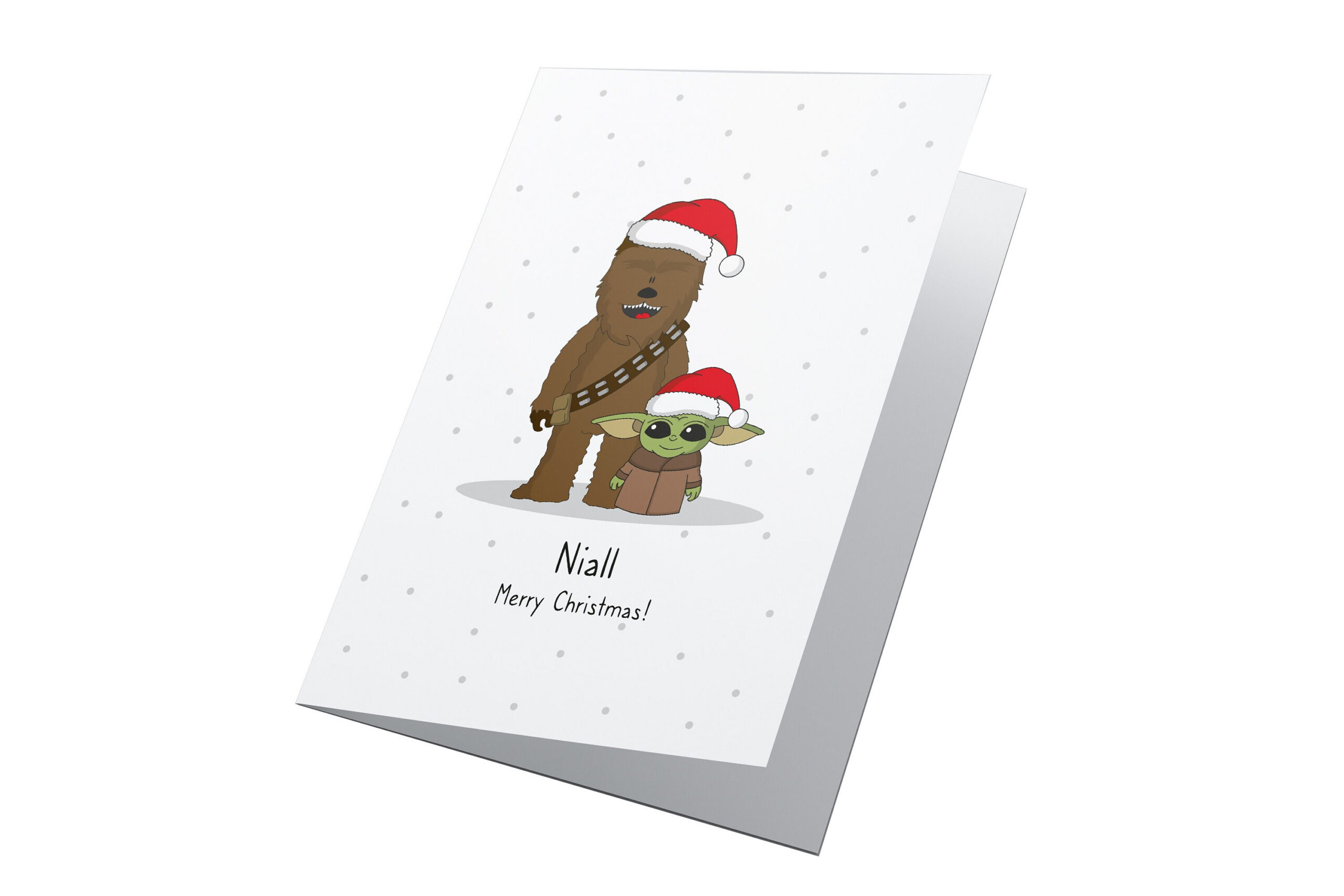 Yoda &amp;amp; Chewbacca! Personalised Christmas Card, Star Wars Christmas with regard to Star Wars Printable Christmas Card